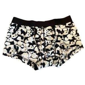 MeUndies Men's Small Black and white Pandas Trunk Underwear NEW